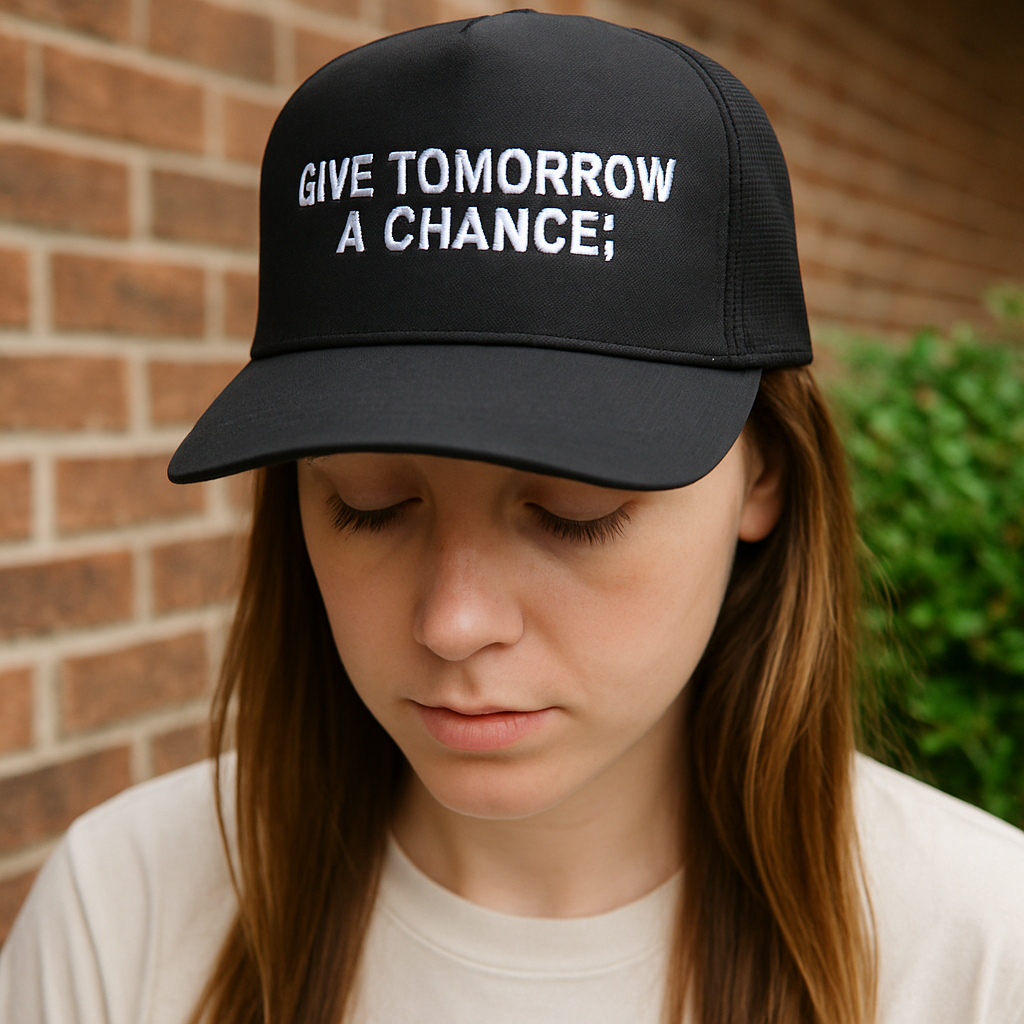 Give Tomorrow a Chance” Embroidered Otto Trucker Hat