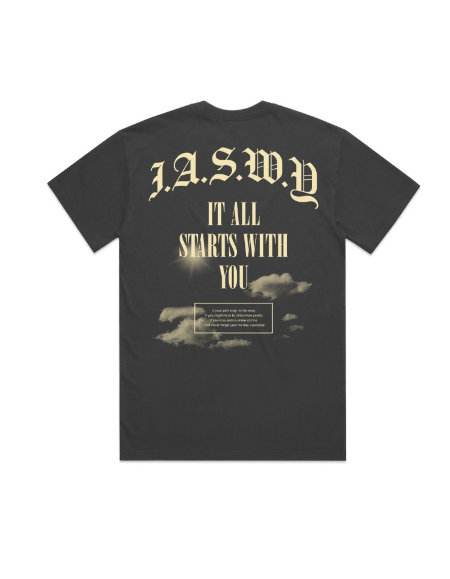 It All Starts With You - Faded Black Box Tee